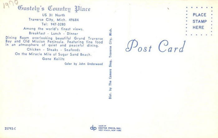 Gustelys Country Place - Vintage Postcard (newer photo)